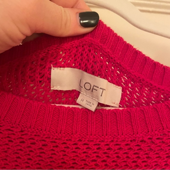 Ann Taylor LOFT Red Bell Sleeve Sweater - size M - NWOT - Picture 5 of 6